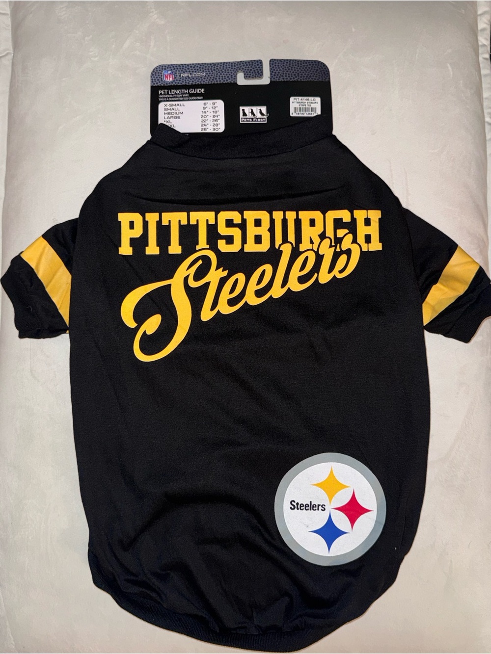 NFL Pittsburgh Steelers Black and Gold Dog Jersey